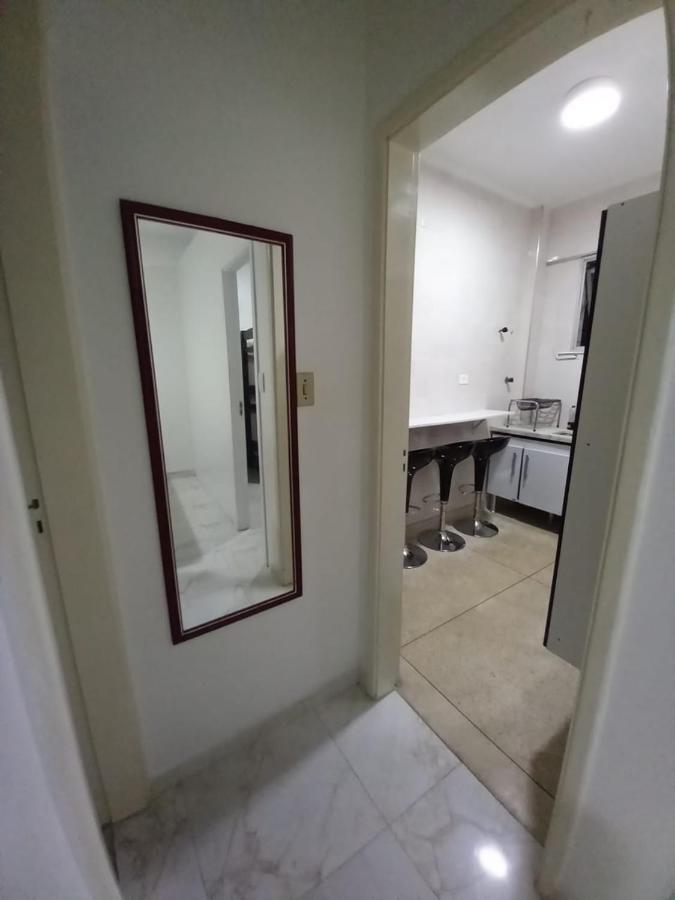 Apartamento mobiliado prédio frente ao mar São Vicente Exterior foto
